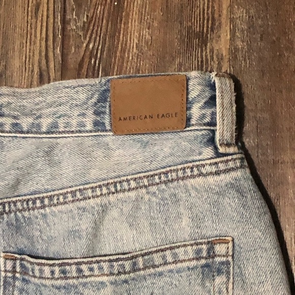 American Eagle Jeans Women's 4 Mom Destroyed Trashed Denim High Rise Retro Fit - Picture 6 of 7